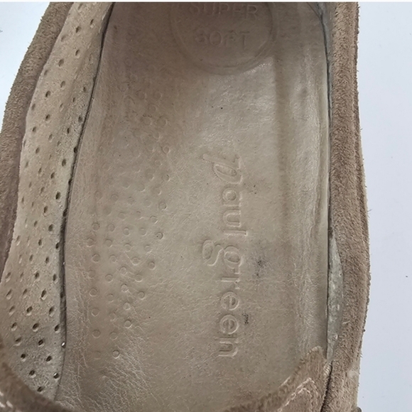 Paul Green Alexa Loafers Women’s Tan Grain Soft Suede Size 7 (UK 4.5) Platform - Picture 8 of 16